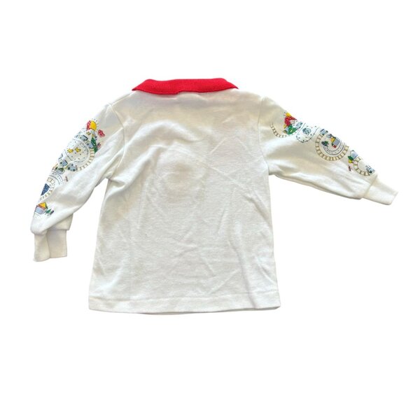 Vintage OshKosh B’Gosh Trains Vestbak Overalls Outfit Size 6-9M - Picture 7 of 13